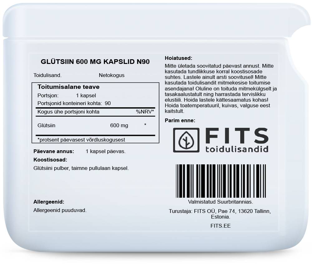 Glicinas 600mg kapsulės N90