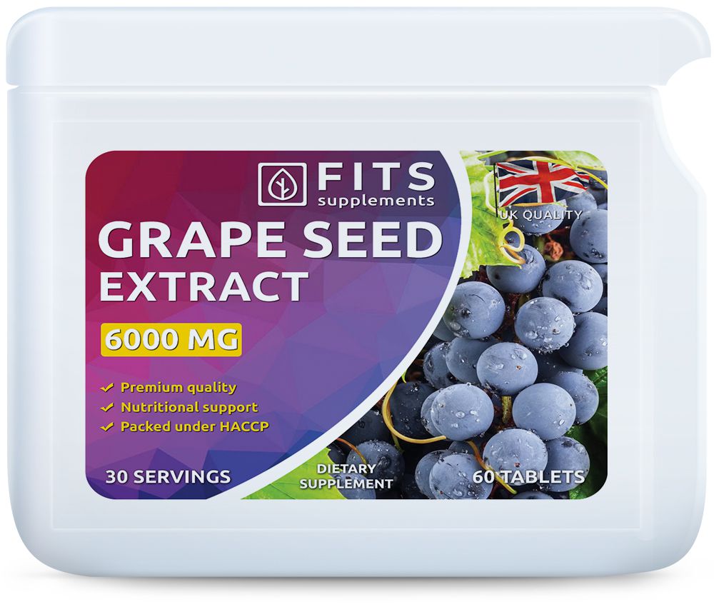 Vynuogių sėklų ekstraktas 6000 mg, tabletės