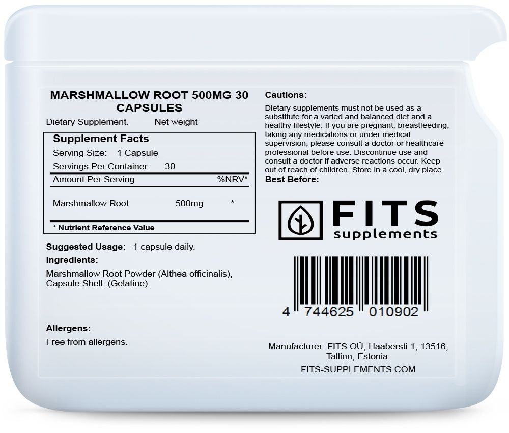 Marshmallow Root 500mg capsules