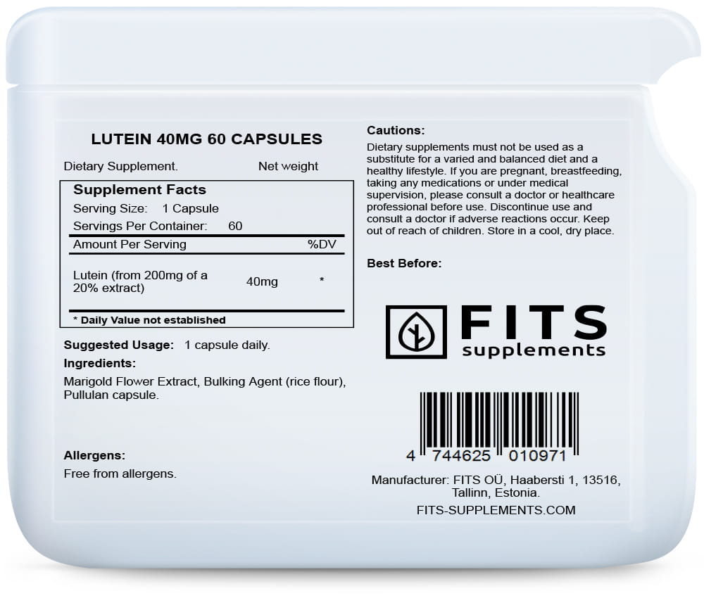 Luteinas 40mg 60 kapsulių