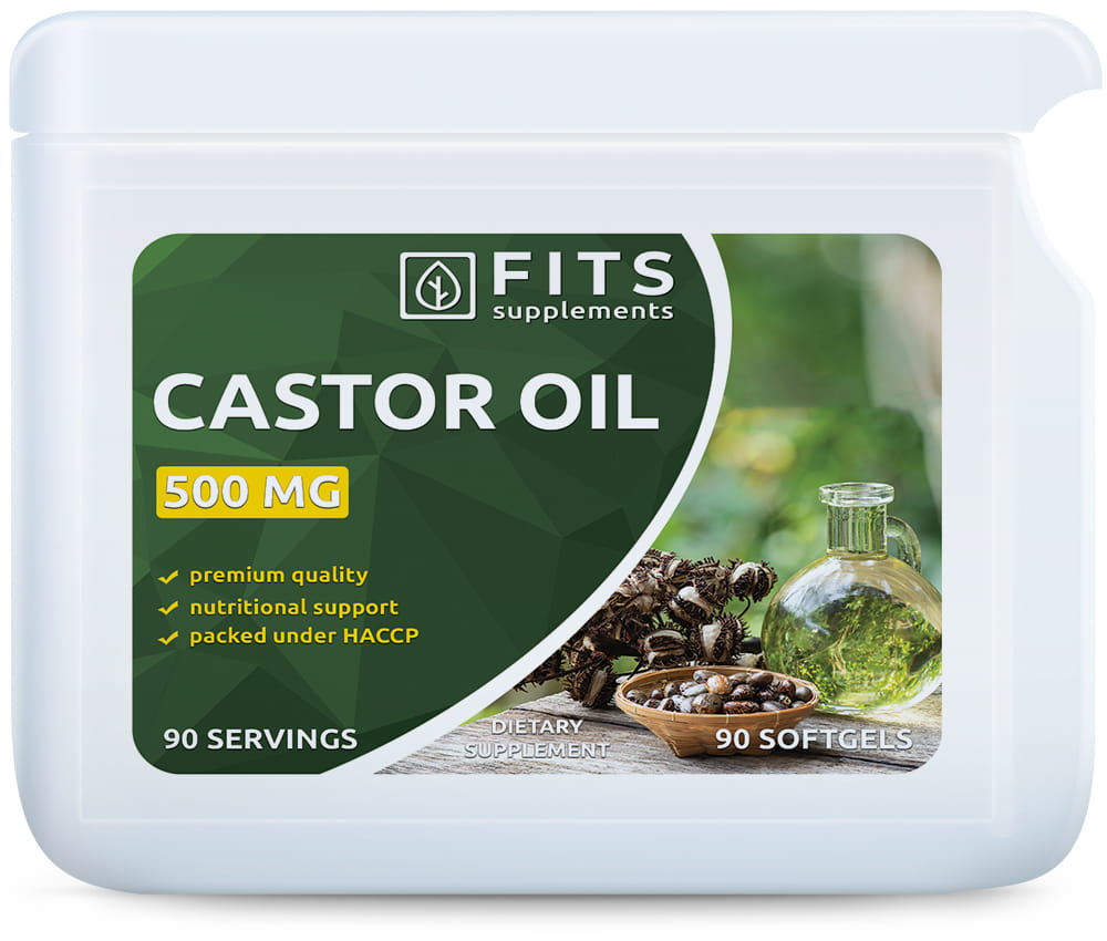 Castor Oil 500mg 90 kapsulės