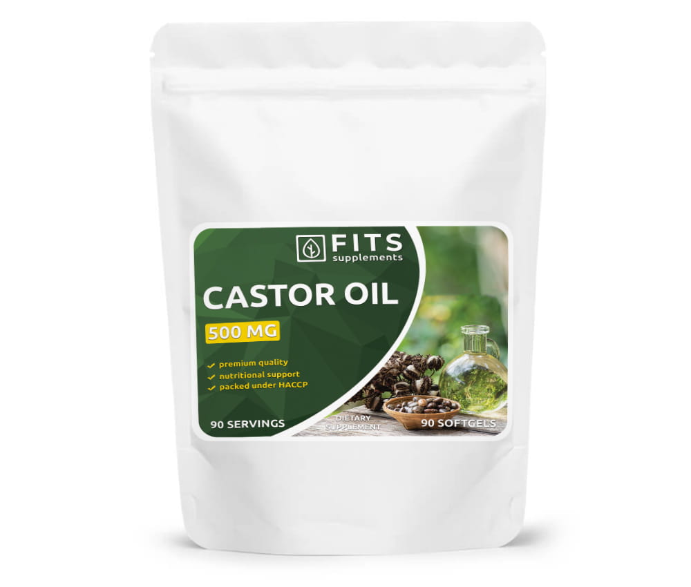 Castor Oil 500mg 90 kapsulės