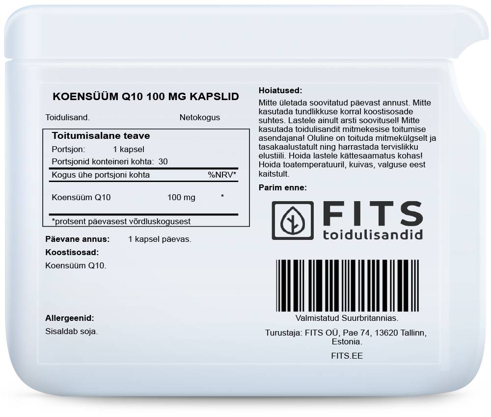 Koenzimas Q10 100 mg minkštos kapsulės