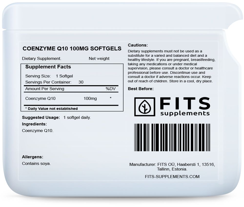 Koenzimas Q10 100 mg minkštos kapsulės