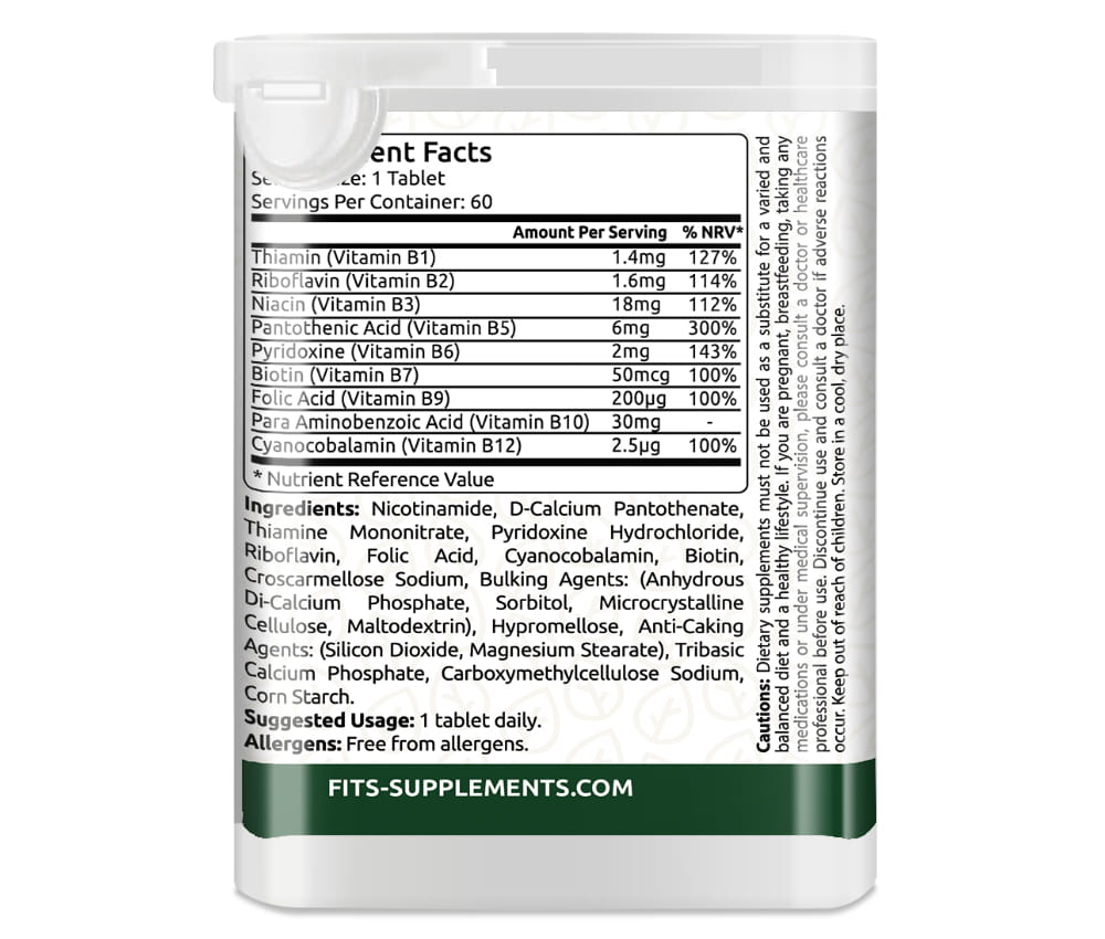 Vitaminų B kompleksas 60 tablečių