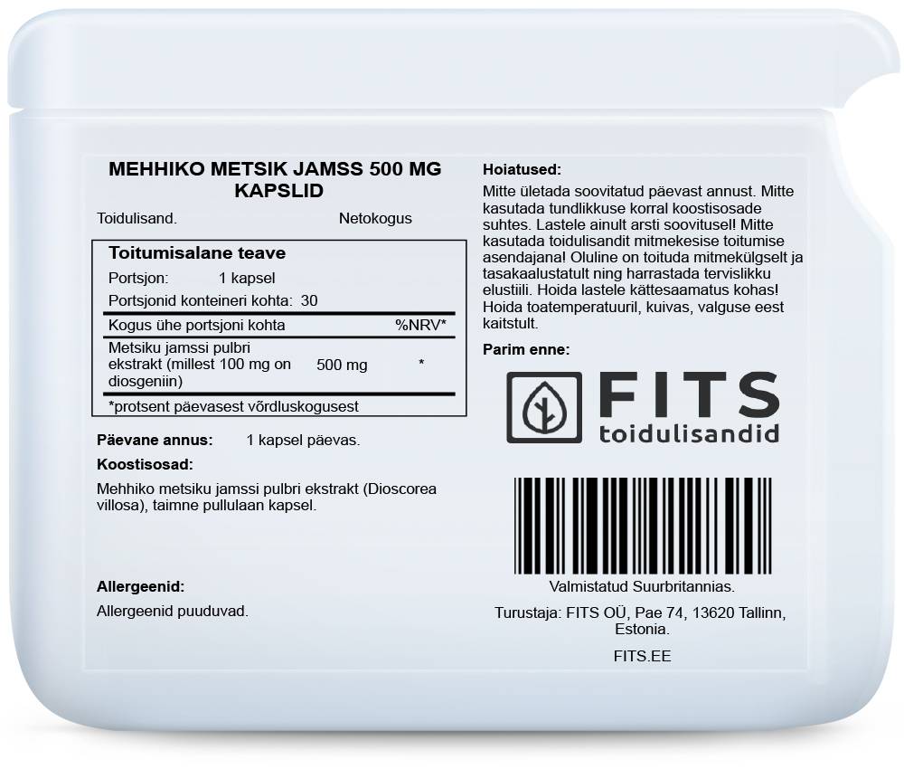Meksikos laukinis jamas 500mg kapsulės
