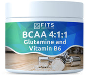 BCAA 4:1:1 with Glutamine and Vitamin B6 300 kapseliu