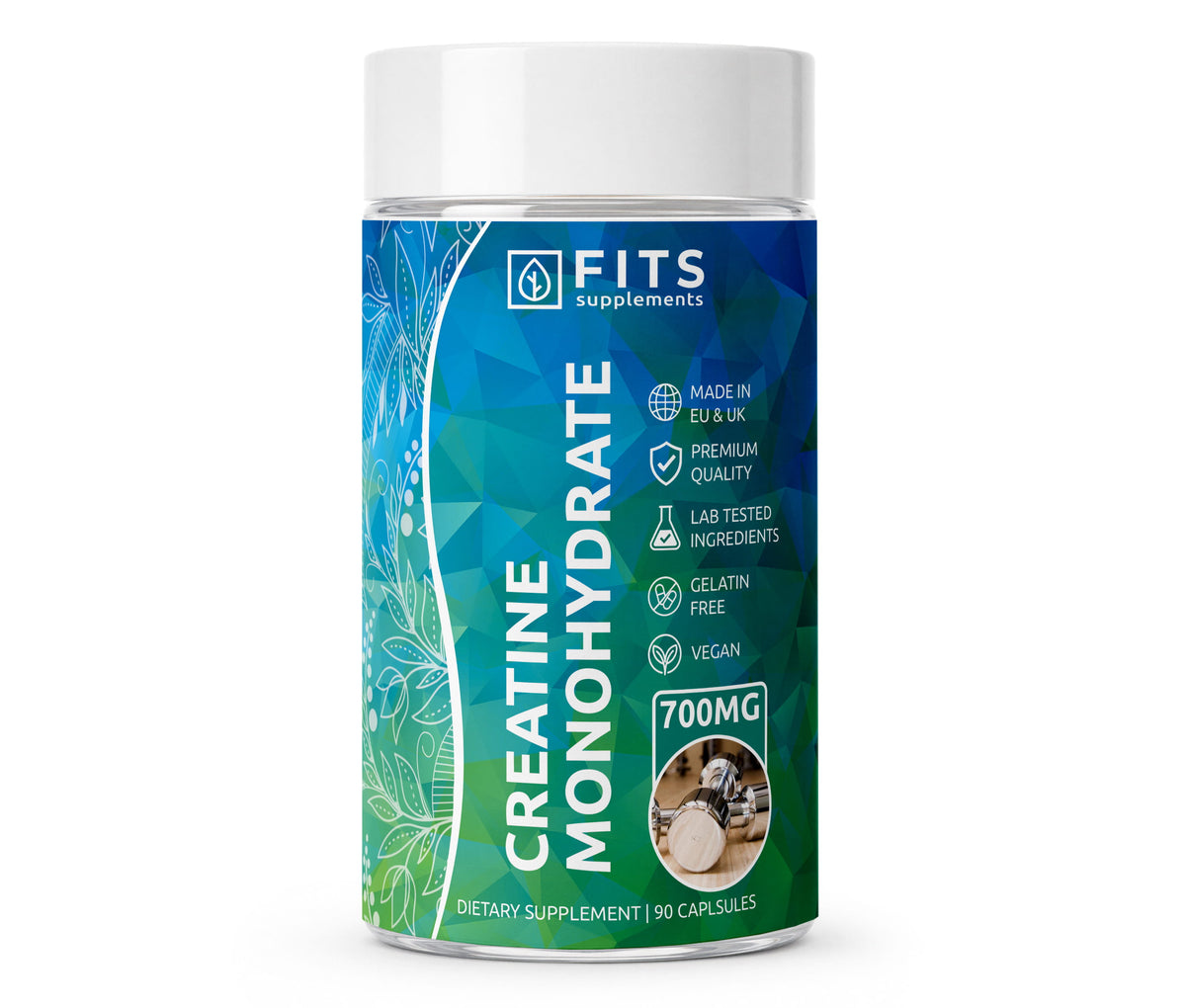 Kreatino monohidratas 700mg kapsulės