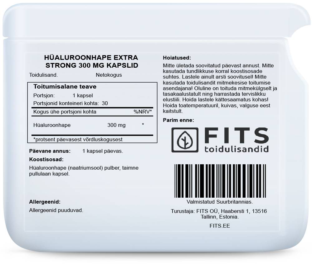 Hyaluronic Acid Extra Strong 300mg kapsulės