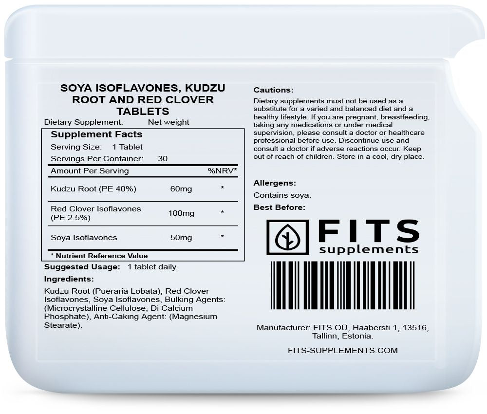 Soya Isoflavones, Kudzu Root and Red Clover tablets