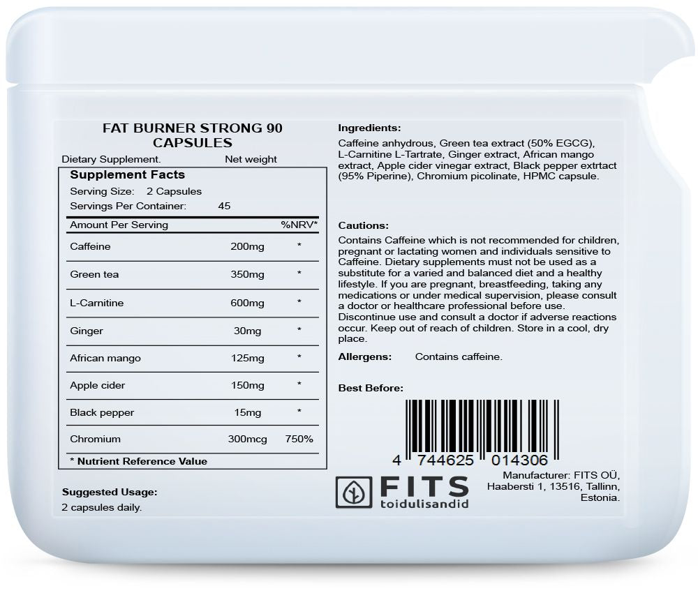 Fat Burner Strong 90 kapsulių