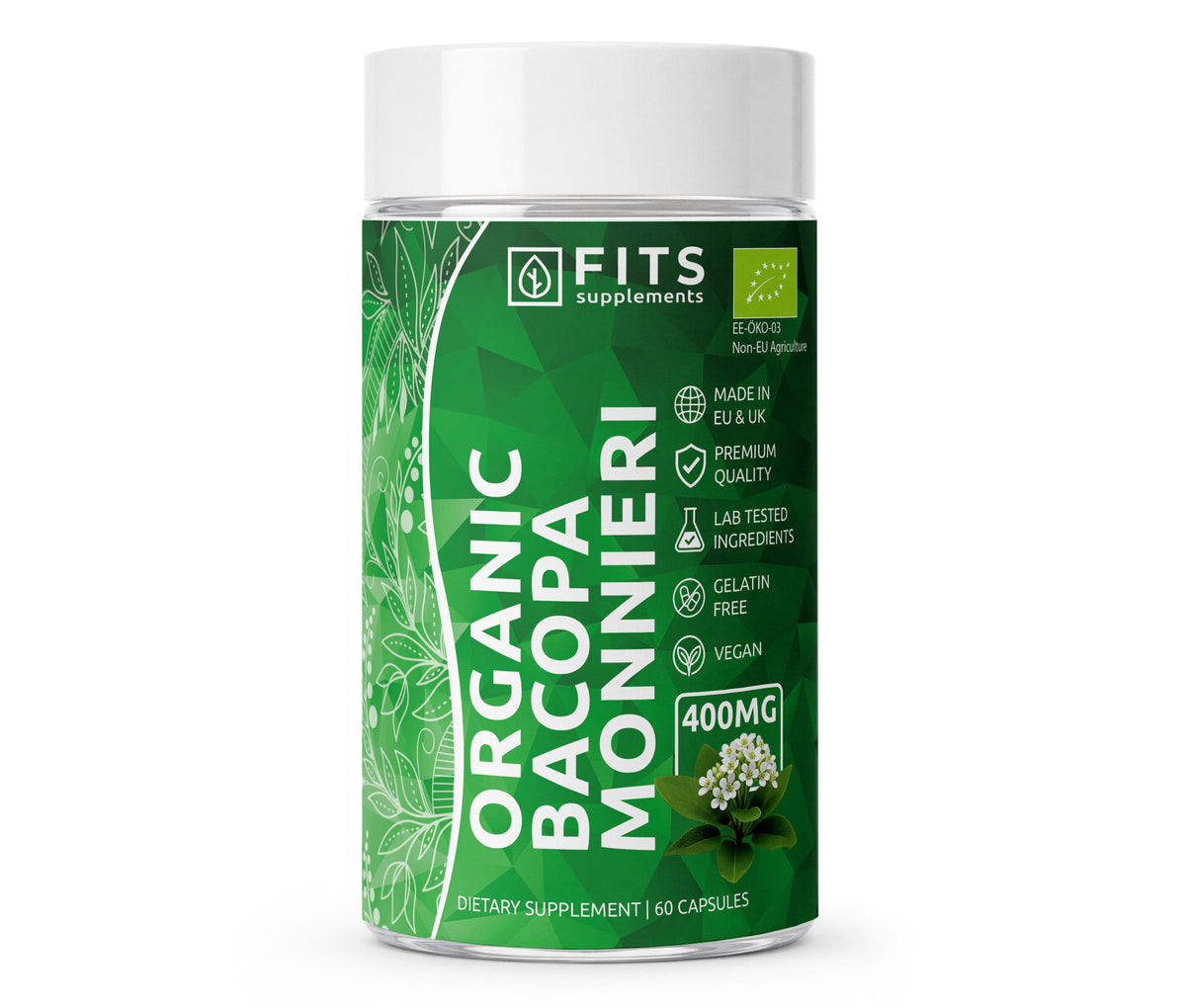 Bacopa Monnieri 400mg 60 kapsulių