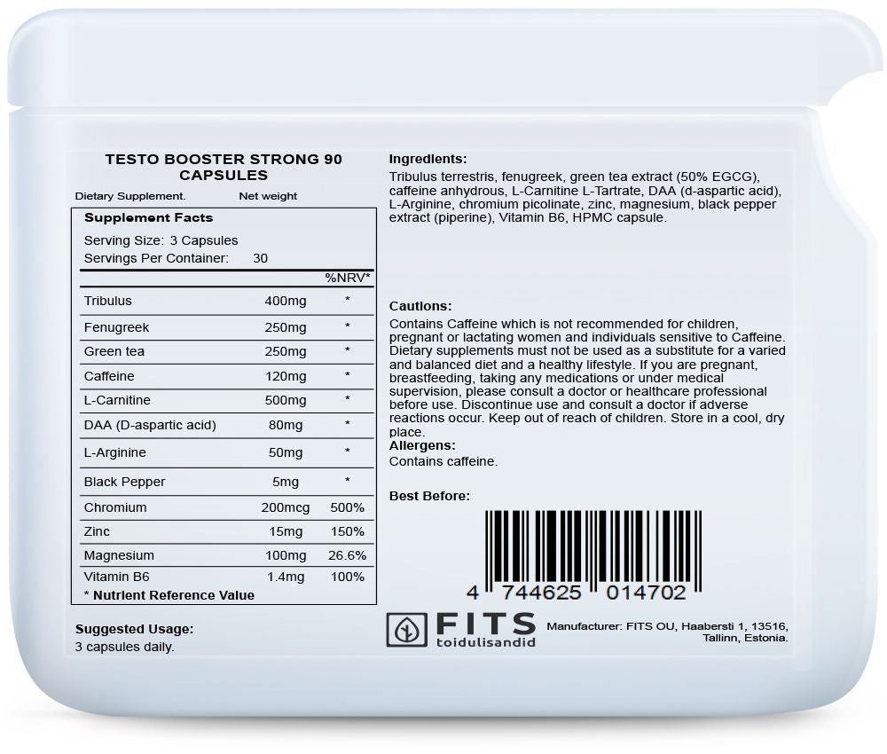 Testo Booster Strong 90 kapsulių