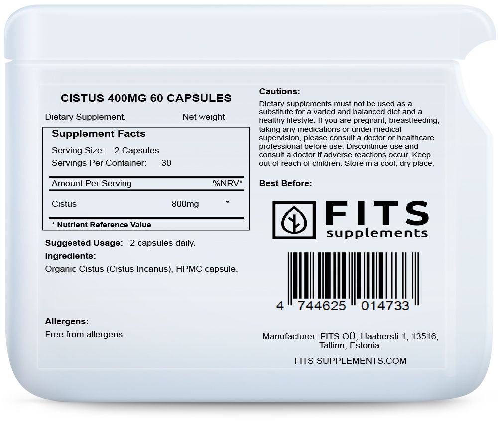 Cistus 400mg kapsulės