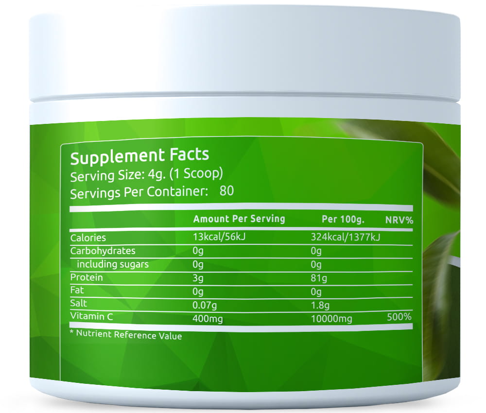 Premium Hydrolyzed Collagen with Vitamin C 320g milteliai