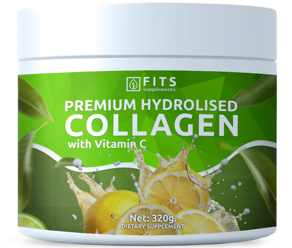 Premium Hydrolyzed Collagen with Vitamin C 320g milteliai