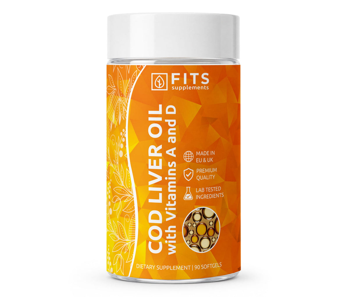 Cod Liver Oil with Vitamins A and D 90 kapsulės
