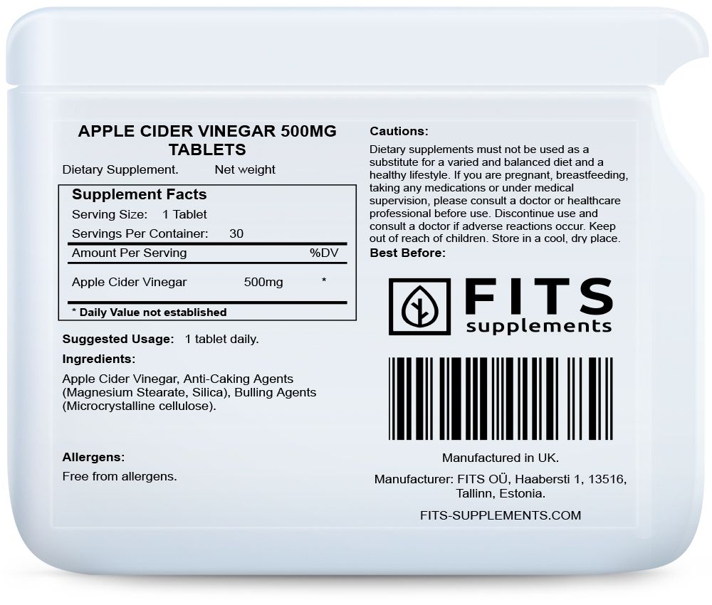 Obuolių actas 500 mg, tabletės