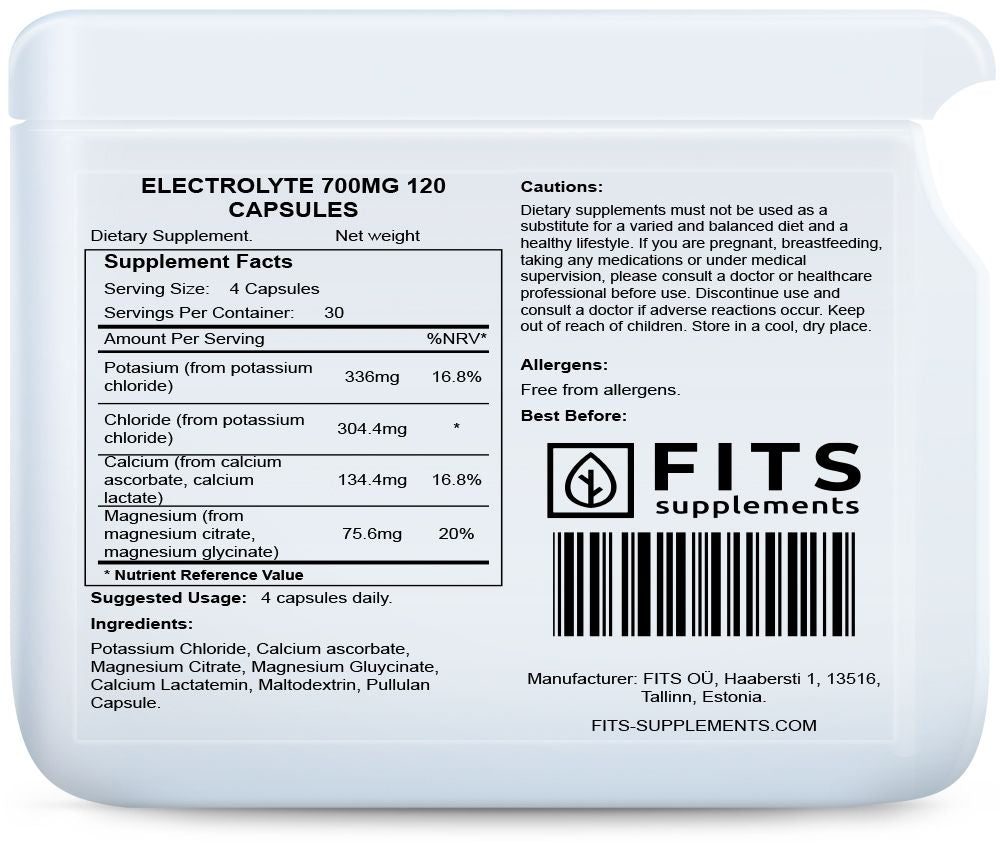 Electrolyte 700mg kapsulės