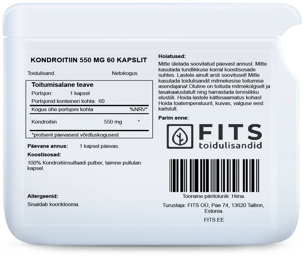 Chondroitin 550mg 60 kapsules