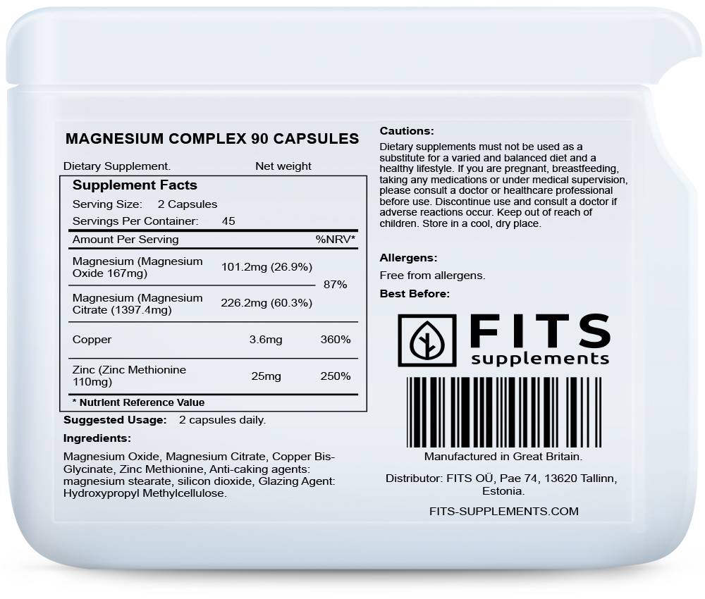 Magnesium Complex 90 capsules