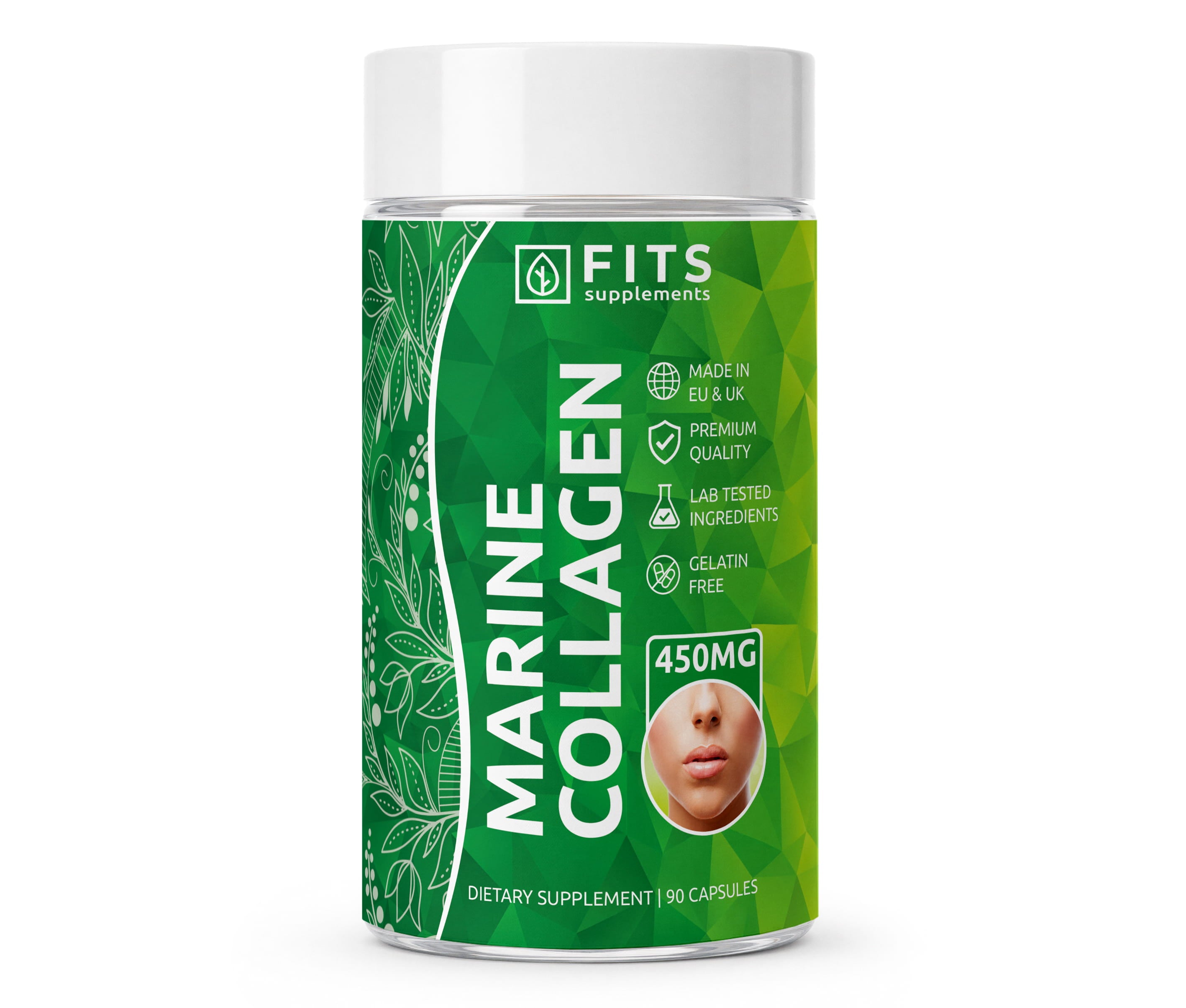 Premium Jūrinis kolagenas 450mg 90 kapsulės