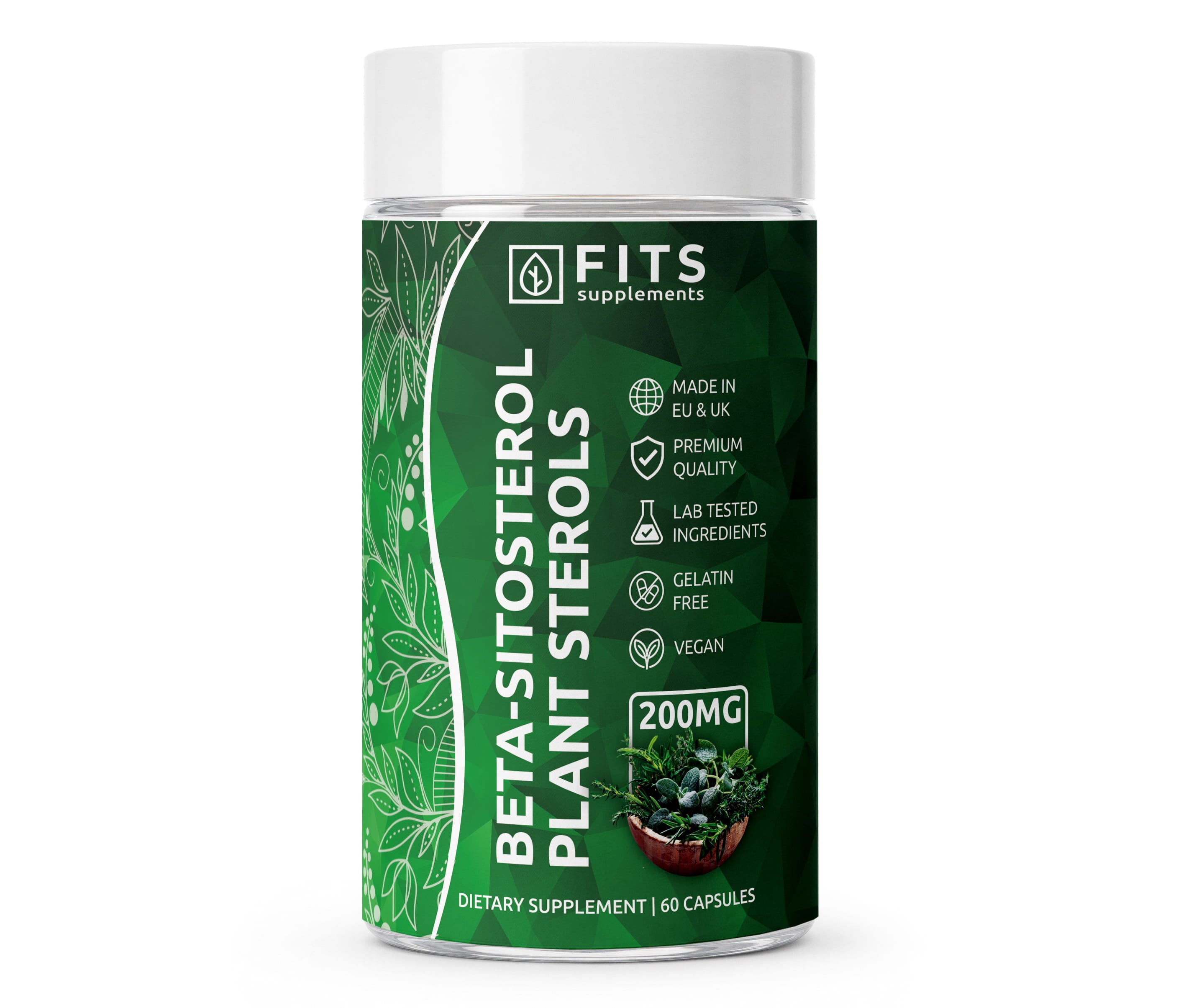 Beta-Sitosterol Plant Sterols 200mg kapsulės