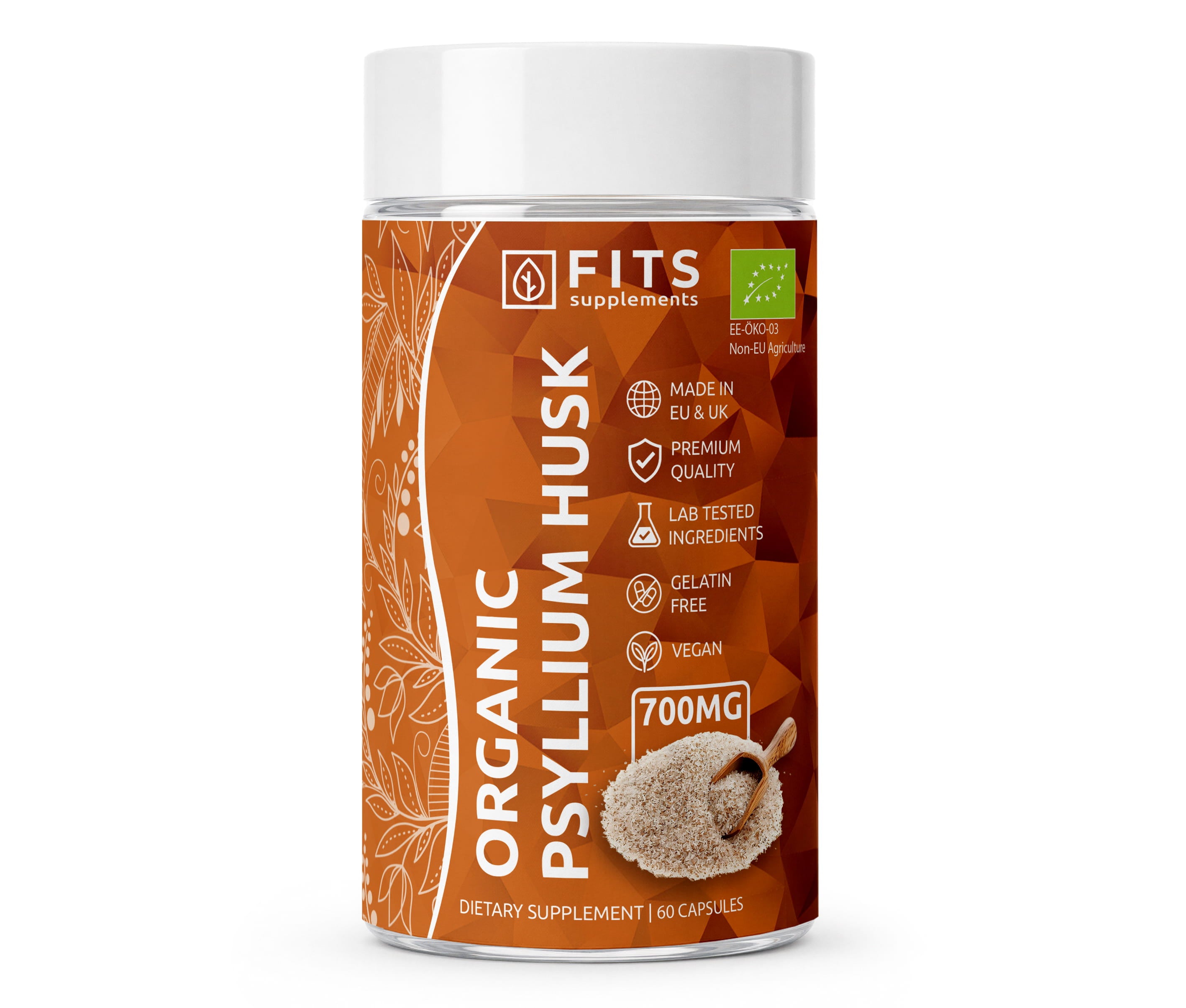 Psyllium Husk Organic 700mg kapsules