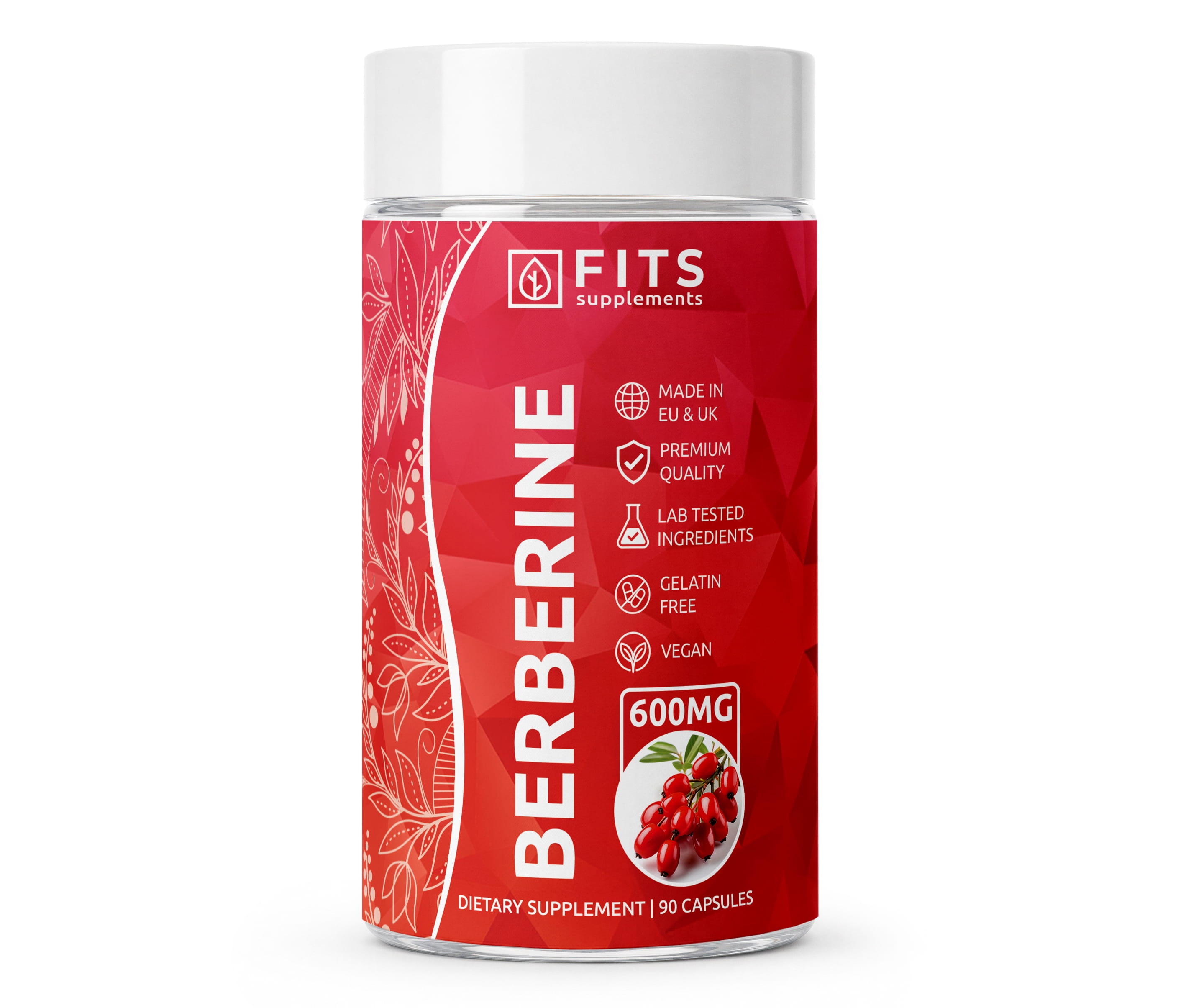 Berberinas HCL Strong 600mg 90 kapsulių