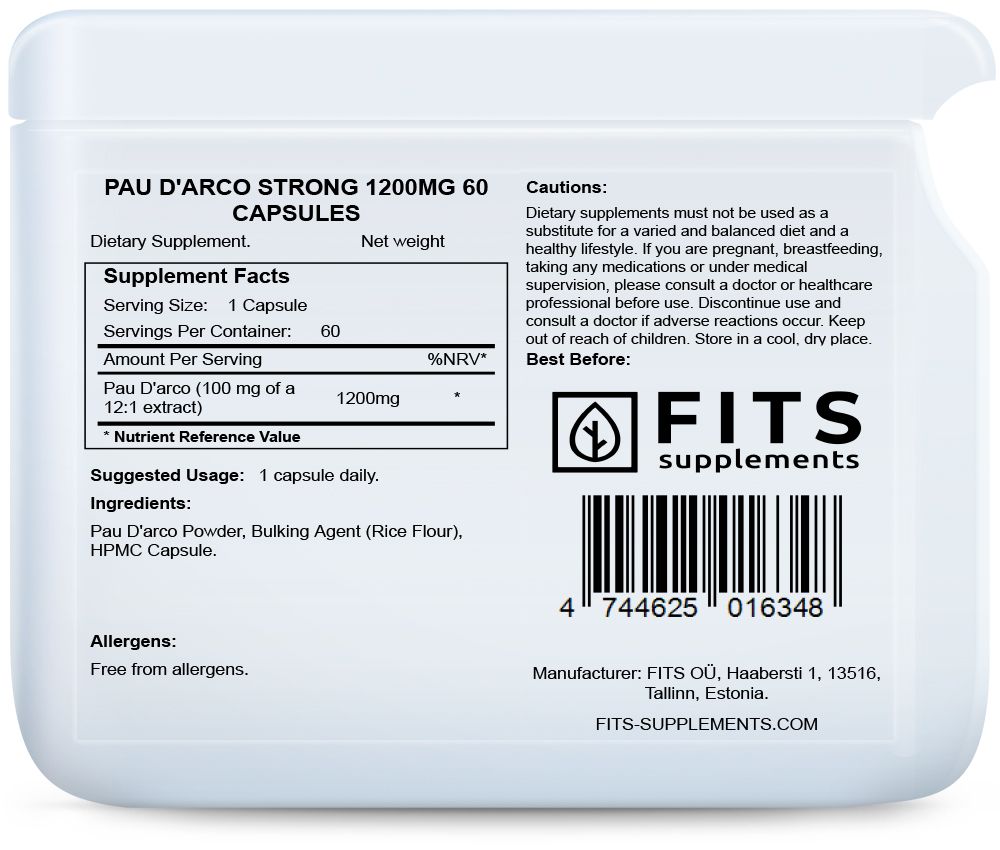 Pau D'arco Strong 1200mg kapsules