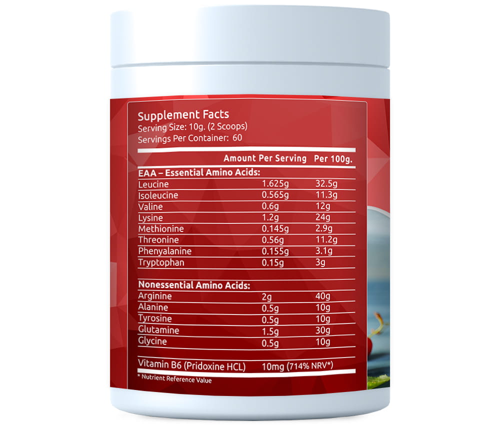 Amino PRO Complex Dark-Sweet Cherries 600g milteliai