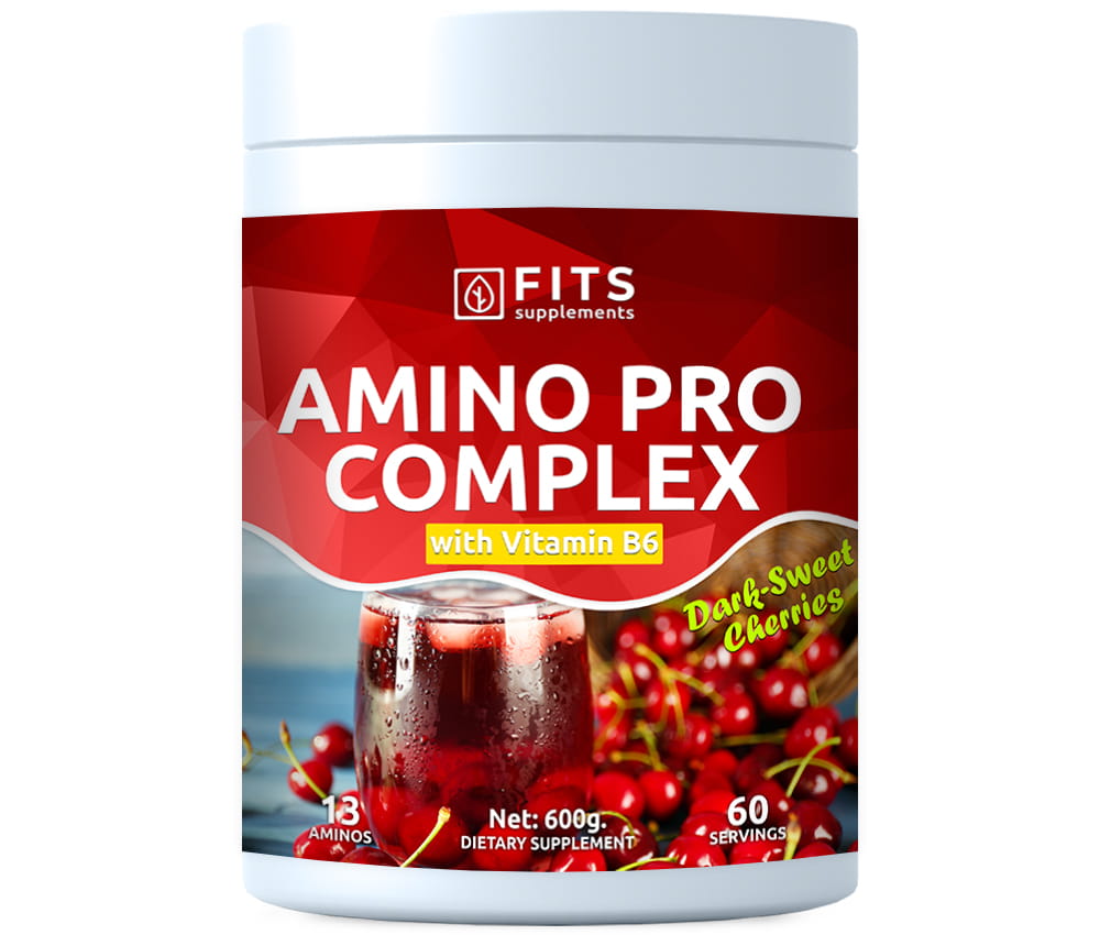 Amino PRO Complex Dark-Sweet Cherries 600g milteliai