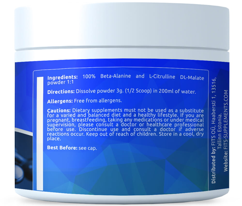 Beta-alanino ir citrulino milteliai 200 g