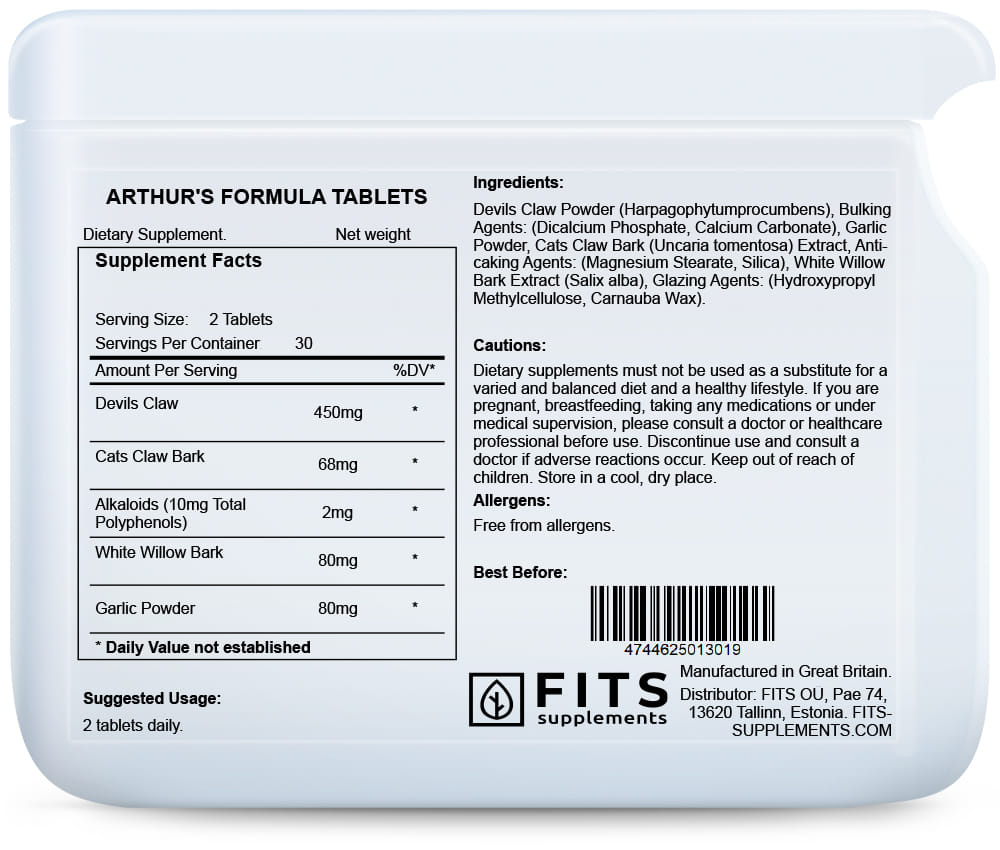 Arthur's Formula tablets