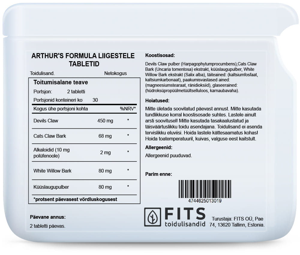 Arthur's Formula tablets