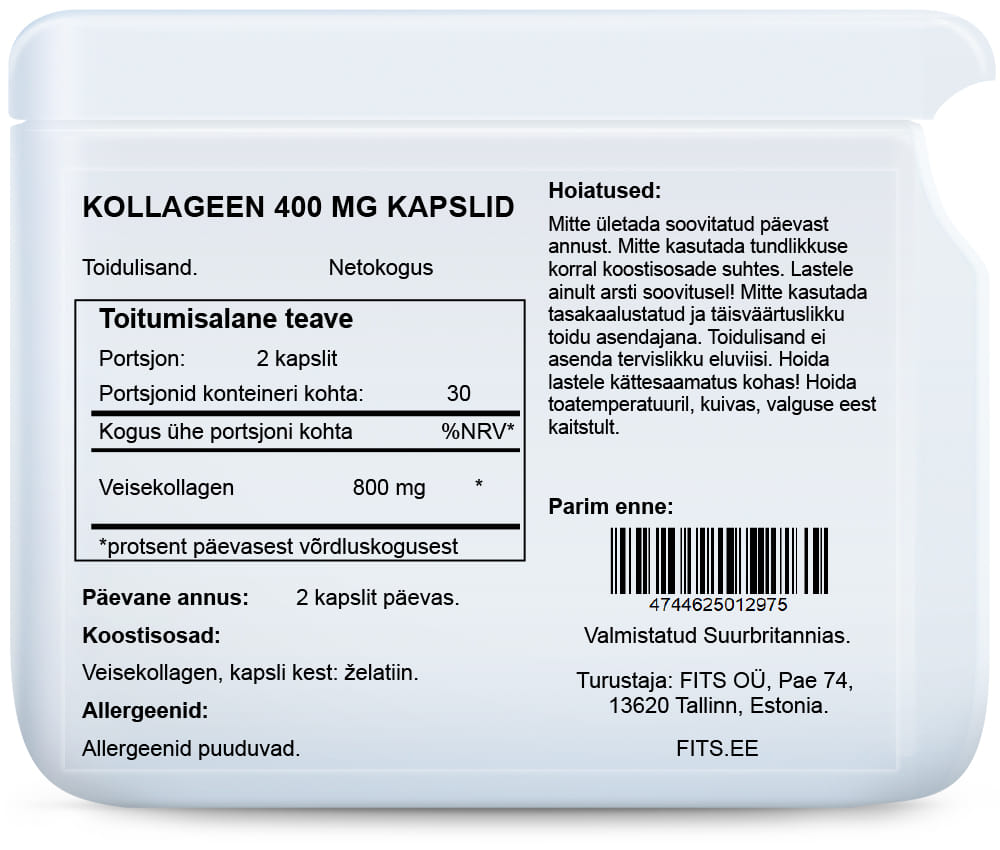 Kolagenas 400mg 60 kapsulių
