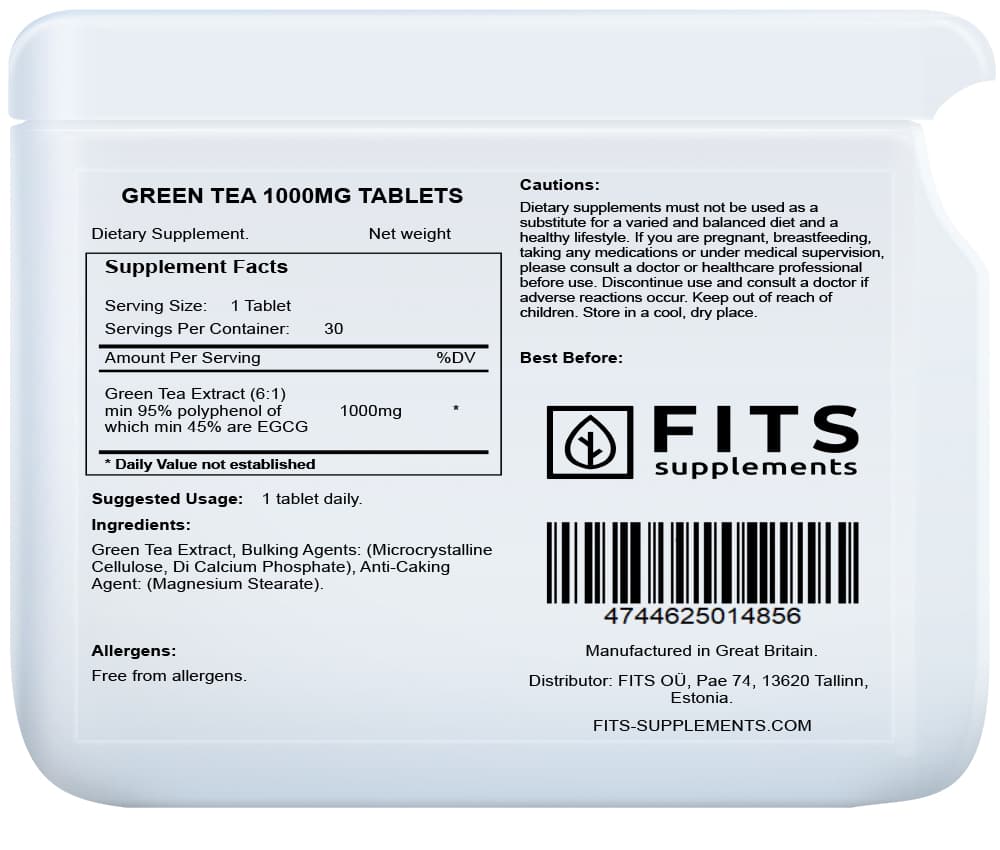 Green Tea 1000mg 30 tablets