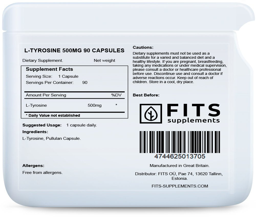 L-tirozinas 500 mg, kapsulės N90