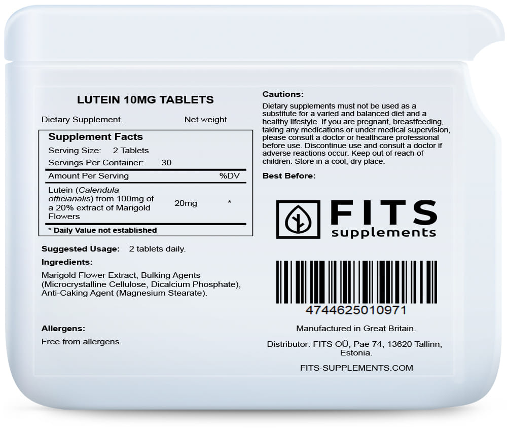 Luteinas 10mg 60 tablečių