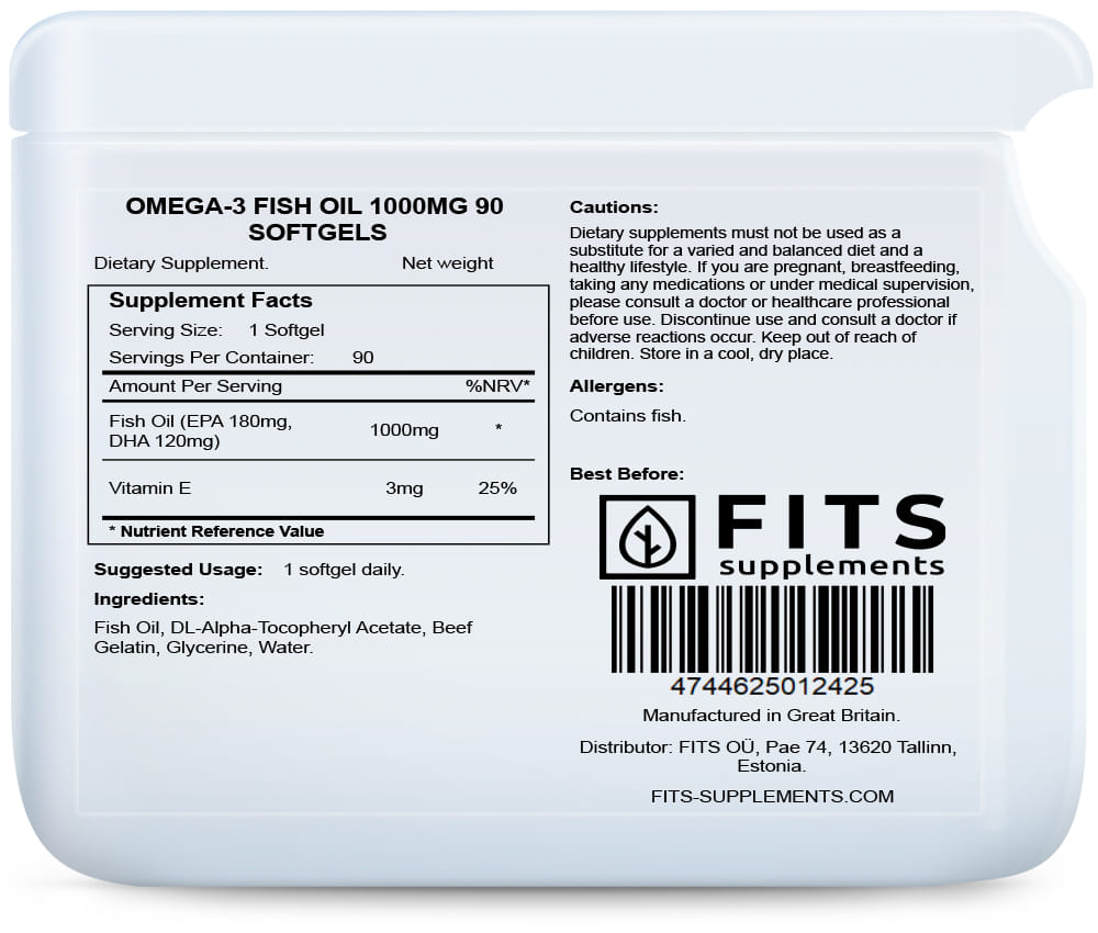 Omega-3 žuvų taukai 1000 mg minkštos kapsulės N90