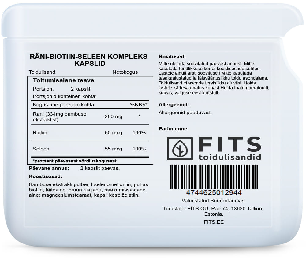 Silicis 250mg su biotinu ir selenu, kapsulės