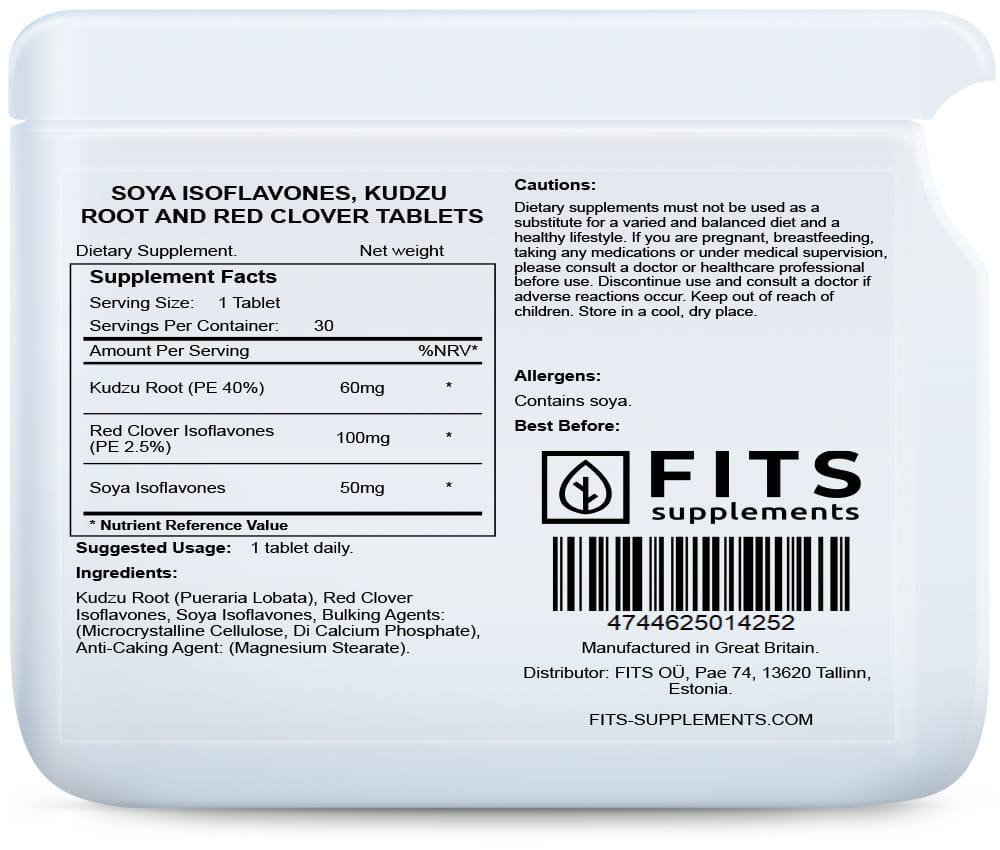 Soya Isoflavones, Kudzu Root and Red Clover tablets
